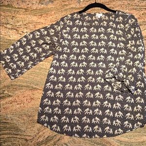 Pixley elephant blouse